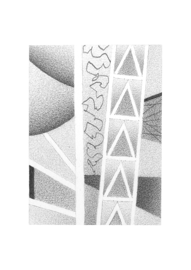 number 1 in a series of abstract compositions drawn in pencil