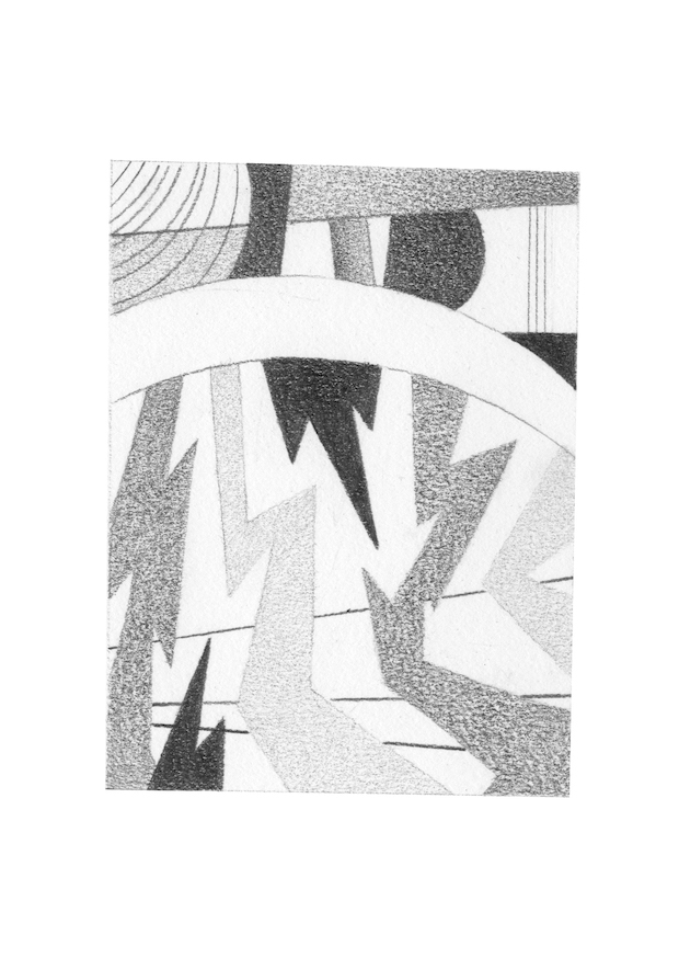 number 10 in a series of abstract compositions drawn in pencil