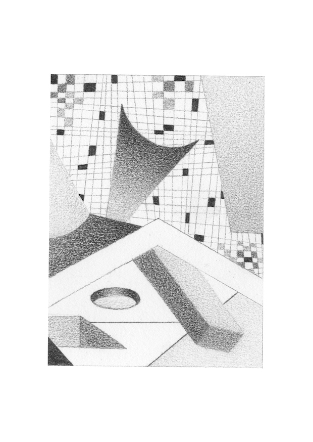number 12 in a series of abstract compositions drawn in pencil