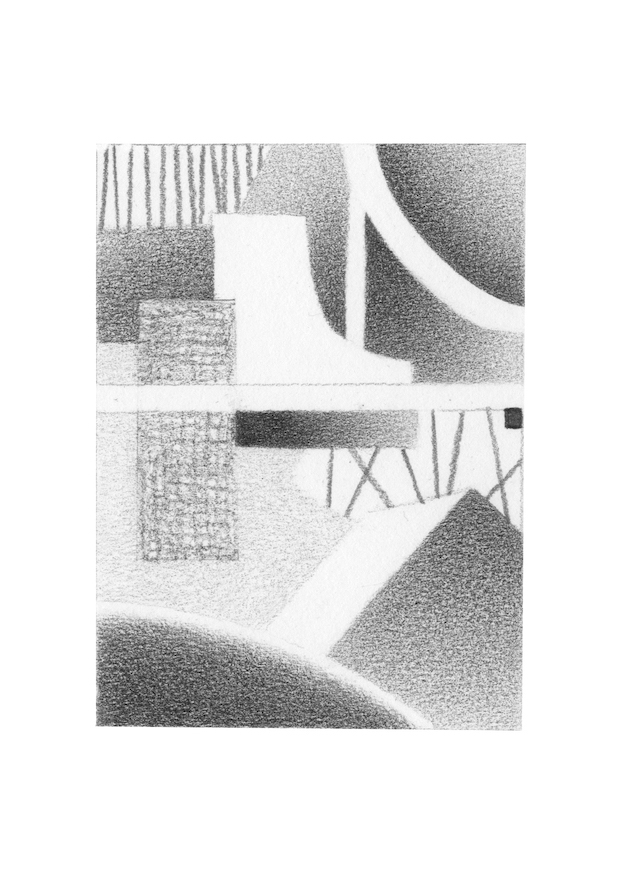 number 4 in a series of abstract compositions drawn in pencil