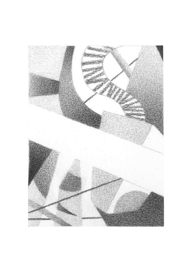 number 6 in a series of abstract compositions drawn in pencil