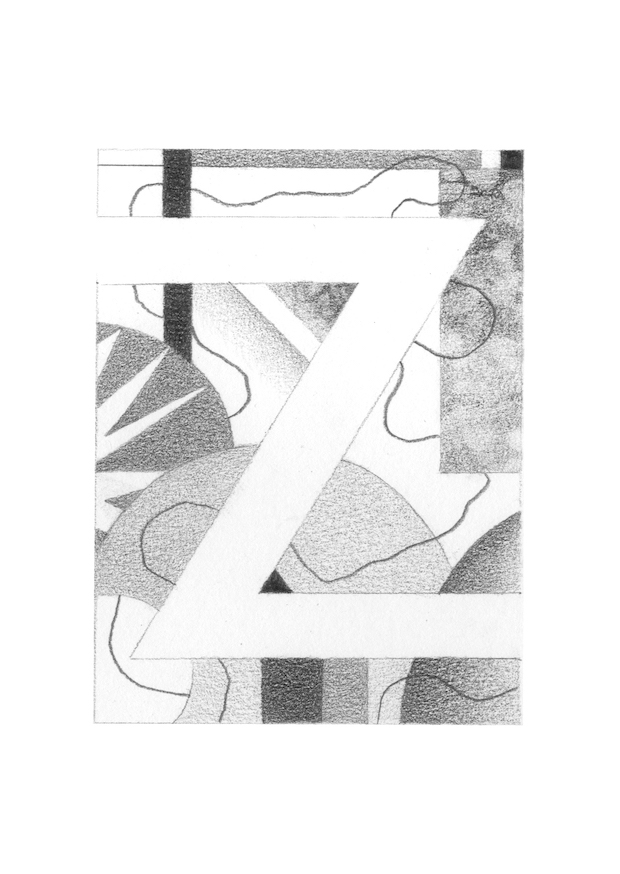 number 8 in a series of abstract compositions drawn in pencil