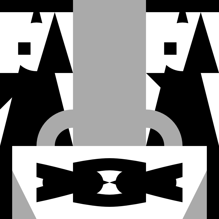 number 2 in a series of graphic faces created with various shapes