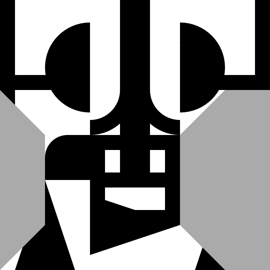 number 3 in a series of graphic faces created with various shapes