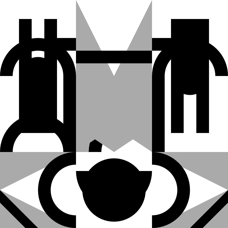number 5 in a series of graphic faces created with various shapes