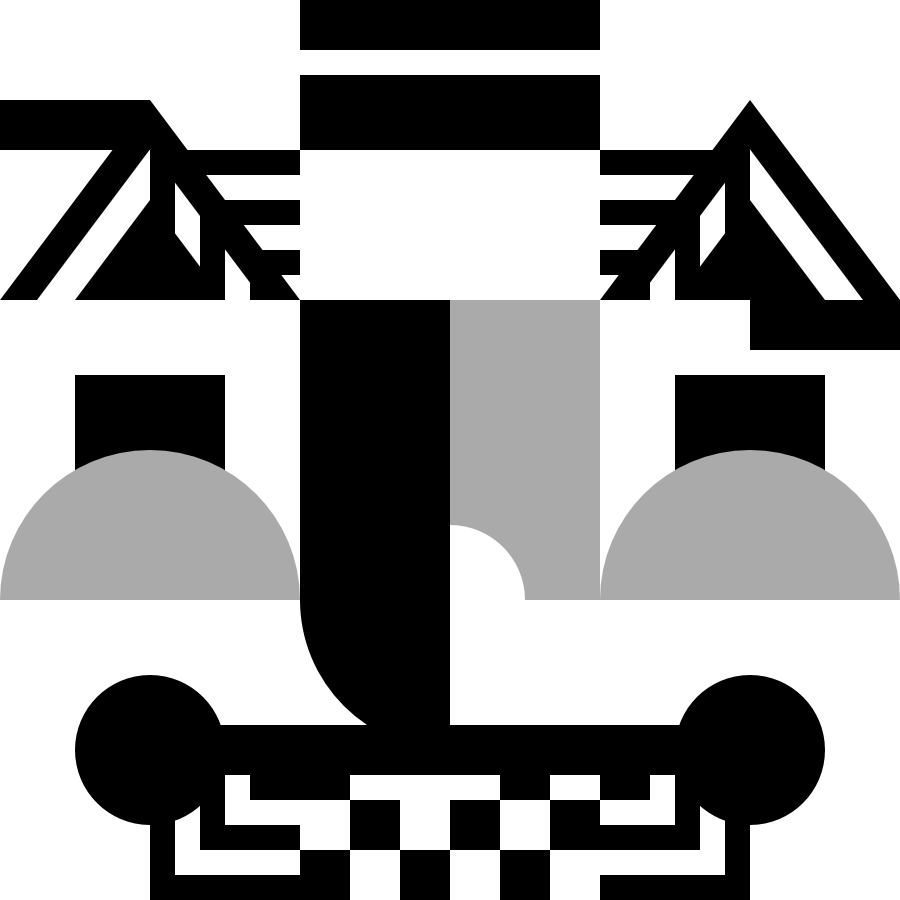 number 6 in a series of graphic faces created with various shapes