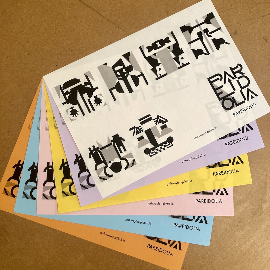 image 2 of a zine made with various images from the project printed on coloured paper