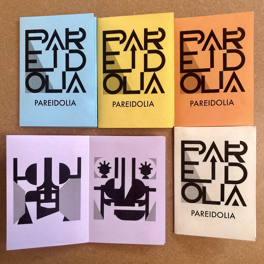image 3 of a zine made with various images from the project printed on coloured paper