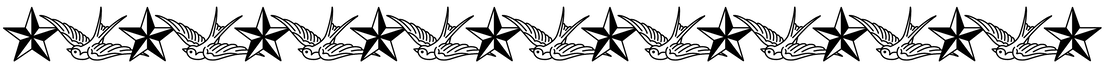 A repeating pattern of swallows and stars